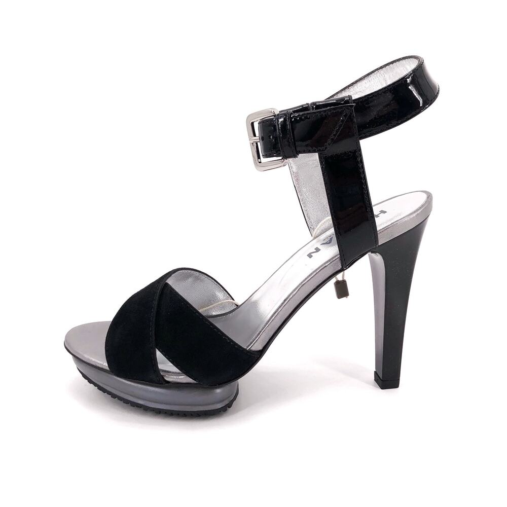 Hogan Black Suede Platform Stiletto Heels Sz 5 NIB